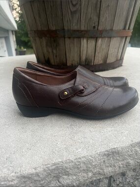 Dansko Franny Leather Comfort Loafers Chocolate Brown Women’s Size 9.5-10 (EU